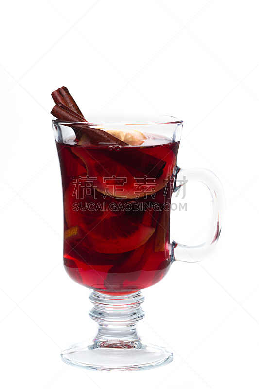 饮料,香料,白色背景,冬天,热甜红酒,分离着色,鸡尾酒,茶,传统