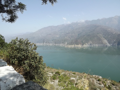 水库,水坝,水平画幅,无人,乌塔兰恰尔邦,特里加瓦尔区,印度,摄影