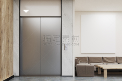办公室,正面视角,等候室,留白,门口,水平画幅,墙,无人,现代,沙发