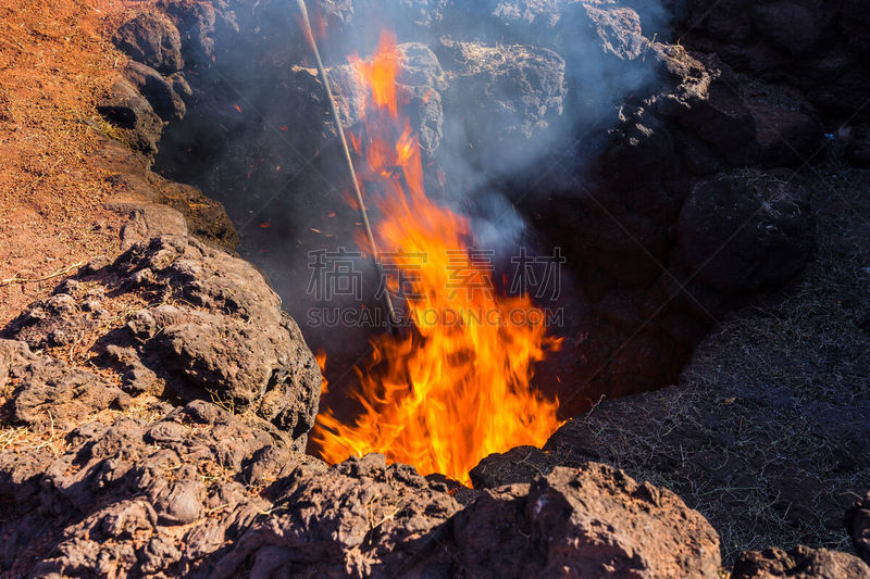 热,裂缝,timanfaya national park,火山,兰萨罗特岛,西班牙,陆地,极限运动,干草,燃烧