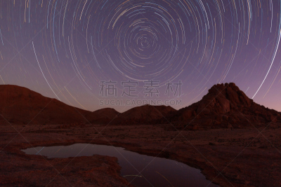 瑞切维国家公园,猎户座大星云,北开普省,星迹,银河系,水,天空,水平画幅,夜晚,无人