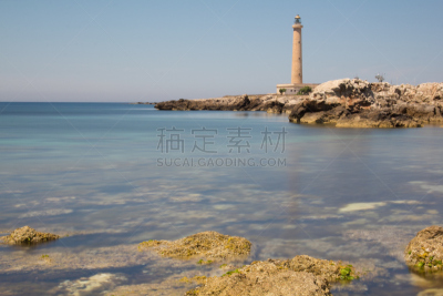 灯塔楼,法维尼亚纳,自然,悬崖,水平画幅,无人,蓝色,夏天,船,岛