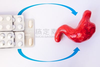 幽门螺旋杆菌,胃溃疡,水泡,辅导讲座,胃,药,概念,模型,摄影,生病