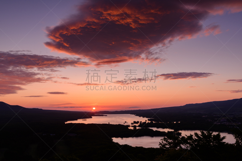 大沼湖,大沼国定公园,自然,北海道驹,风景,图像,无人,旅游目的地,湖,水