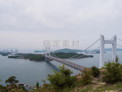 仓敷,瀨户高速公路桥,冈山县,濑户内海,日本,正面视角,山,旅途,汽车,客船