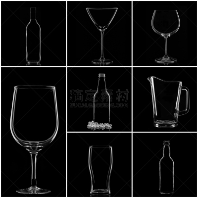 玻璃杯,留白,夜晚,含酒精饮料,饮料,单色调,图像,黑色背景,魅力,瓶子