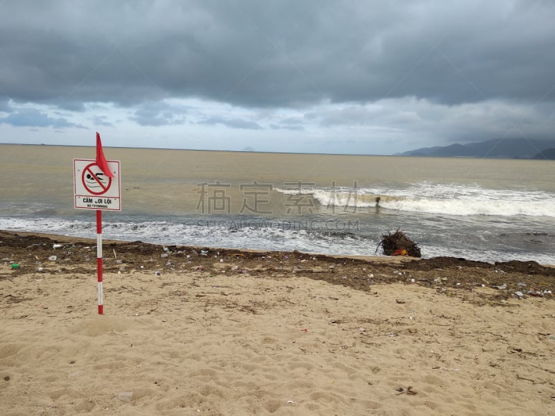 芽庄,海滩,暴风雨,自然,水,宁静,旅游目的地,水平画幅,云,地形