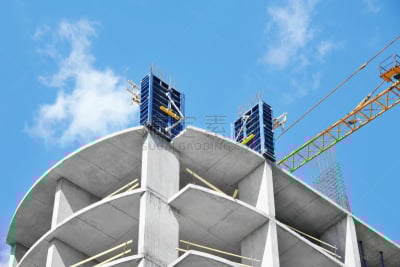 起重机,建筑工地,摩天大楼,天空,新的,建筑设备,建筑材料,居住区,建筑业,工业