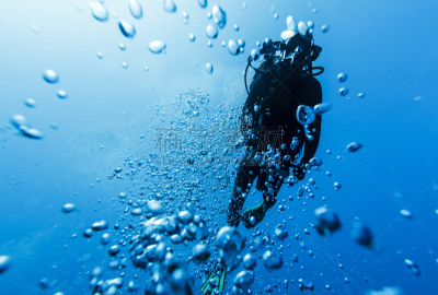 波拉波拉,泡泡,深的,在之间,外壳体,水肺潜水,潜水,深海潜水,indopacific ocean,法属玻利尼西亚