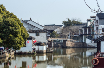 苏州,远古的,同里,,水,非都市风光,水平画幅,无人,乡村,运河