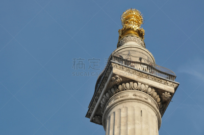 英国,伦敦,纪念碑,伦敦大火纪念碑,伦敦大火,克里斯托弗雷恩,水平画幅,无人,户外,石材