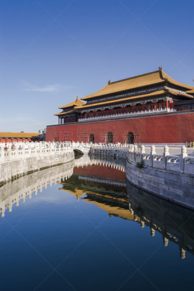 故宫,金色屋顶,垂直画幅,天空,墙,东亚,户外,国际著名景点,远古的