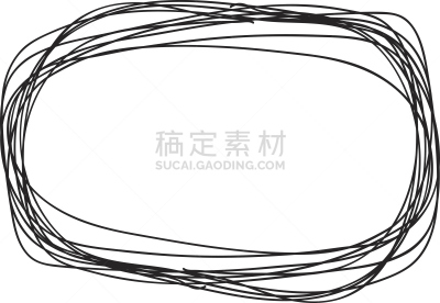边框,乱画,草图,黑色边框,绿鳍马面鲀,卷着的,轮廓线画,绘画插图,留白,椭圆形