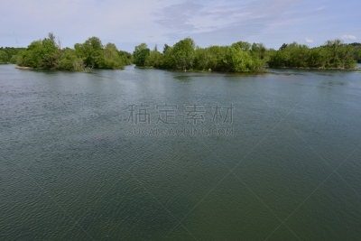 萨万纳河,乔治亚州,奥古思塔,水,天空,美,水平画幅,云,无人,夏天