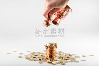 铜,概念,大桶,与众不同,储蓄,水平画幅,银行,垒起,金属,特写