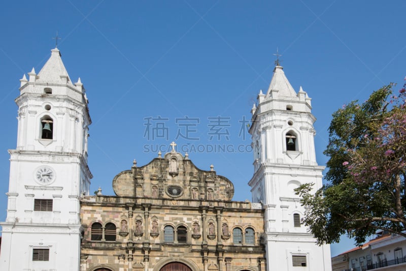 巴拿马,圣菲利普,古城,casco viejo,巴拿马城,天空,旅游目的地,水平画幅