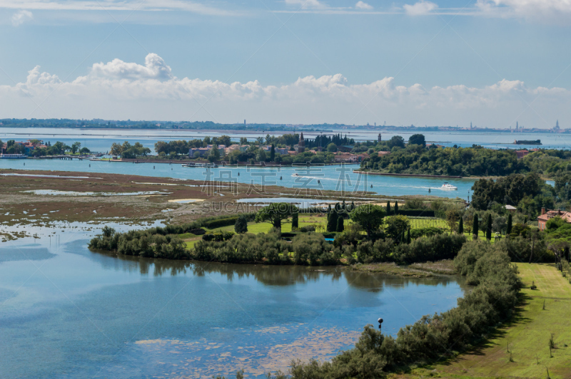 Lagoon of Venice, view from the belfry of Torcello