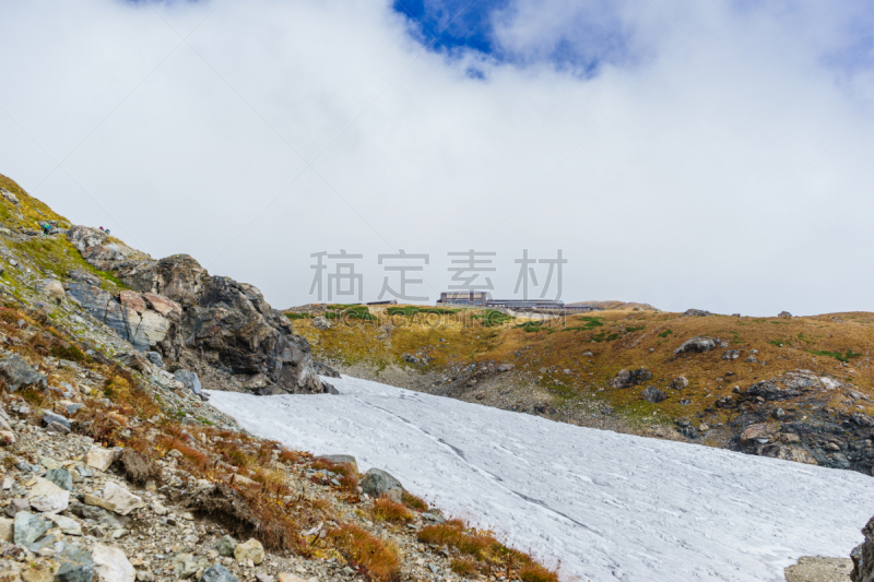 山,秋天,徒步旅行,白马岳,飞驒山脉,长野县,天空,美,里山,休闲活动