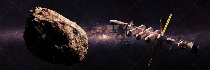 未来,太空船,教会,小行星,深的,空间探索,三维图形,矮行星,斯尔瑞兹,水平画幅