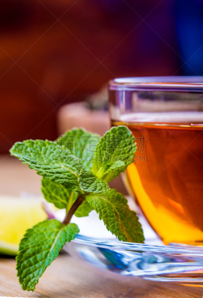 杯,茶,薄荷,玻璃杯,阿萨姆,大吉岭,巧克力糖皮,茶叶,舀勺,垂直画幅