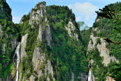 沟壑,蔚蓝海岸地区,自然,旅游目的地,水平画幅,瀑布,无人,早晨,夏天