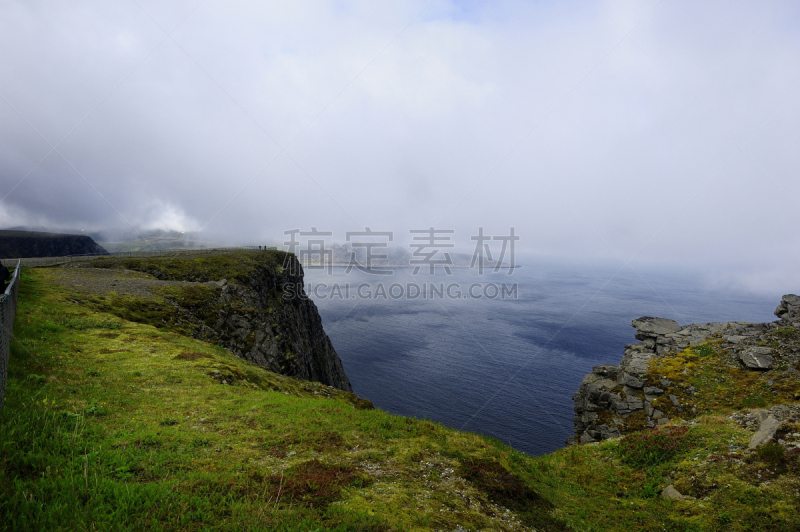 悬崖,北角（新西兰）,水,北角,水平画幅,弗尹马尔克县,海岬,户外,云景,栏杆