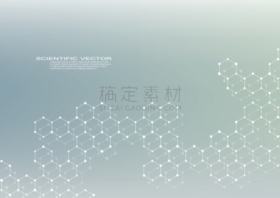 六边形,分子结构,神经元,分子,脱氧核糖核酸,绘画插图,矢量,背景,科学,健康保健