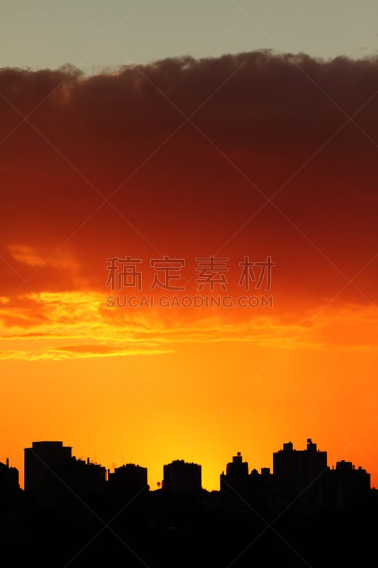 阿雷格里波特,城市,滑板公园,天空,垂直画幅,红色,黄色,燃烧,日落,摄影