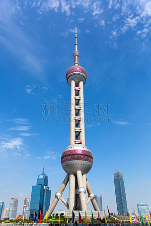 东方明珠塔,上海,垂直画幅,天空,留白,未来,无人,当地著名景点,户外,浦东