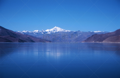 湖,羊卓雍措,yamdrok yamtso,天空,灵性,水平画幅,雪,无人,偏远的,户外