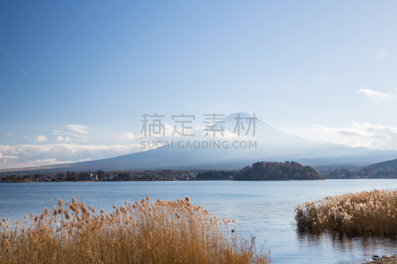 湖,山,富士山,山之湖,河口湖,山梨县,水,天空,里山,水平画幅