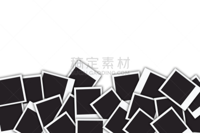 白色背景,大量人群,边框,分离着色,一次成像照相机,宝丽莱,即时成像,合成图像,留白,水平画幅