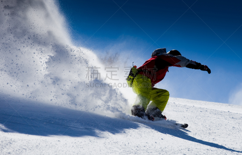 滑雪运动,休闲活动,水平画幅,山,雪,滑雪坡,户外,男性,运动,彩色图片