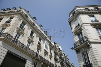 华贵,巴黎,香榭丽舍大道,第八郡,天空,留白,外立面,水平画幅,无人,户外