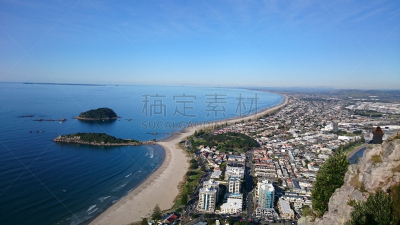 海岸线,风景,新西兰,水平画幅,无人,全景,广场,夏天,芒格努伊山,陶朗加
