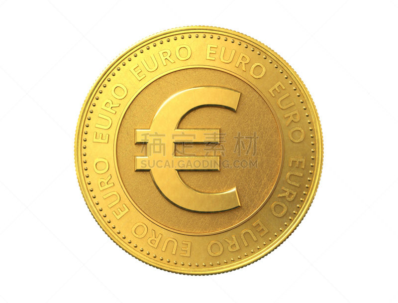 欧元符号,三维图形,黄金,亮闪闪,拉丝金属,金属板,稳定,正面视角,水平画幅,形状