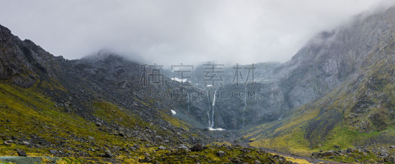 米佛峡湾,山,斯特灵,水湾,峡湾,水,美,水平画幅,瀑布,无人