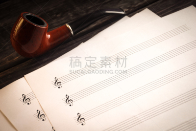 乐谱,空白的,烟斗,古典柱顶,旧约书,尼古丁,铅笔,水笔,手艺,留白