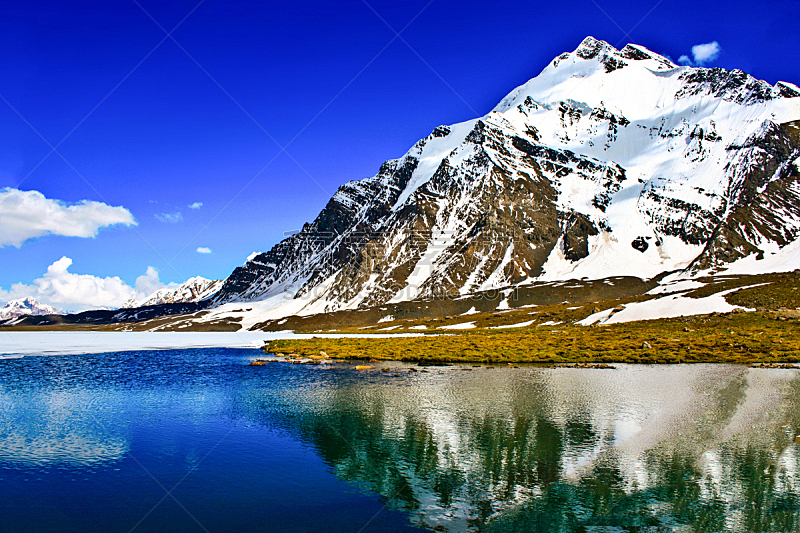 湖,白山山脉,白色,季节,图像,无人,户外,天空,水平画幅,巴基斯坦