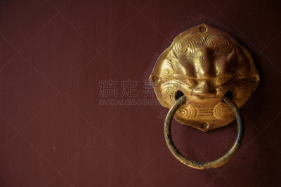 金狮奖,门环,黄铜,青铜,易接近性,泰国,动物,中国,东亚,大门