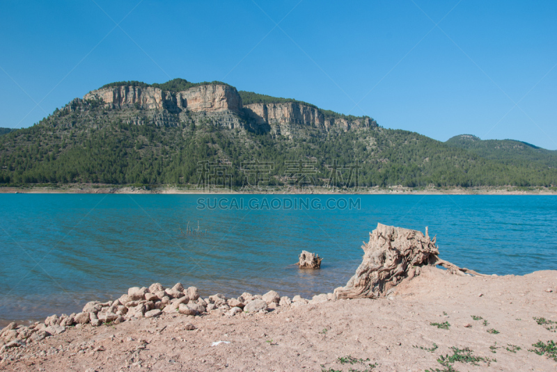 特拉华,卡斯特利翁省,沟,水,美,休闲活动,水平画幅,山,蓝色,户外