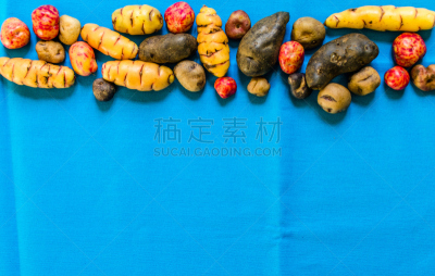 秘鲁,玻利维亚,马铃薯,彩色背景,色彩鲜艳,婴儿,根茎类蔬菜,安第斯高原,玻利维亚安迪斯山脉,山药