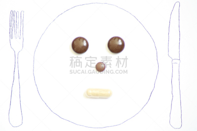 健康保健,绘画插图,铅笔画,水平画幅,面部表情,沮丧,胶囊,航拍视角