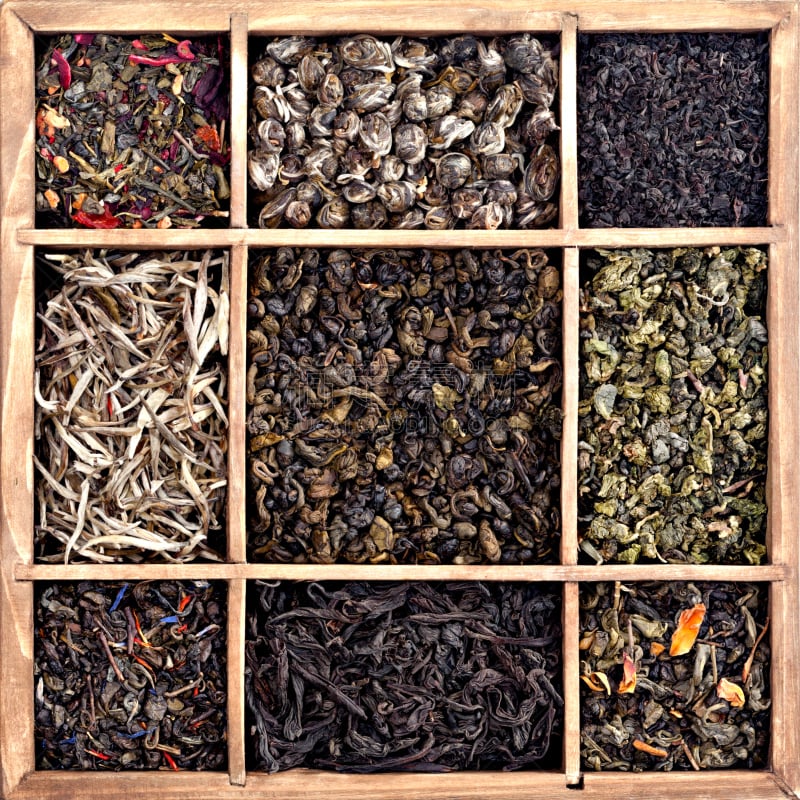 茶树,干的,多样,白茶,火药,茶,乌龙茶,茶叶,红茶,矢车菊