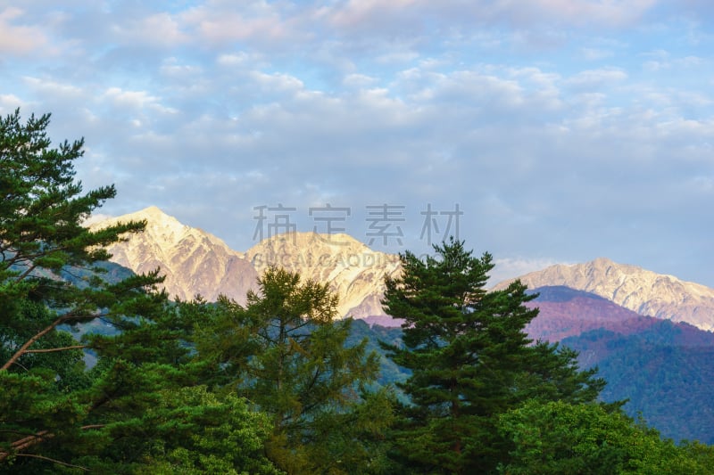 白马,山,早晨,长野县,山脊,野餐,云,著名景点,户外活动,休闲活动