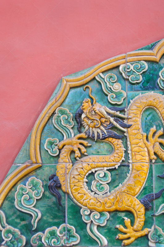 故宫,龙,雕塑,北京,中国龙,浅浮雕,垂直画幅,墙,无人,符号