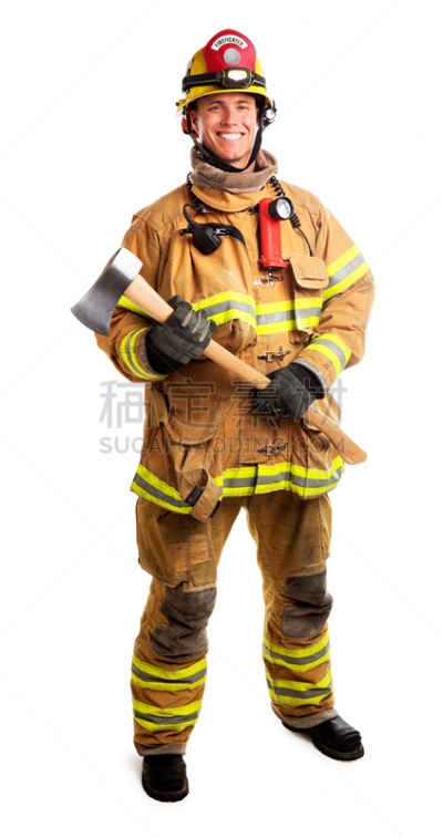 消防员,白色,分离着色,消防帽,消防队,垂直画幅,制服,男性,仅男人,仅成年人