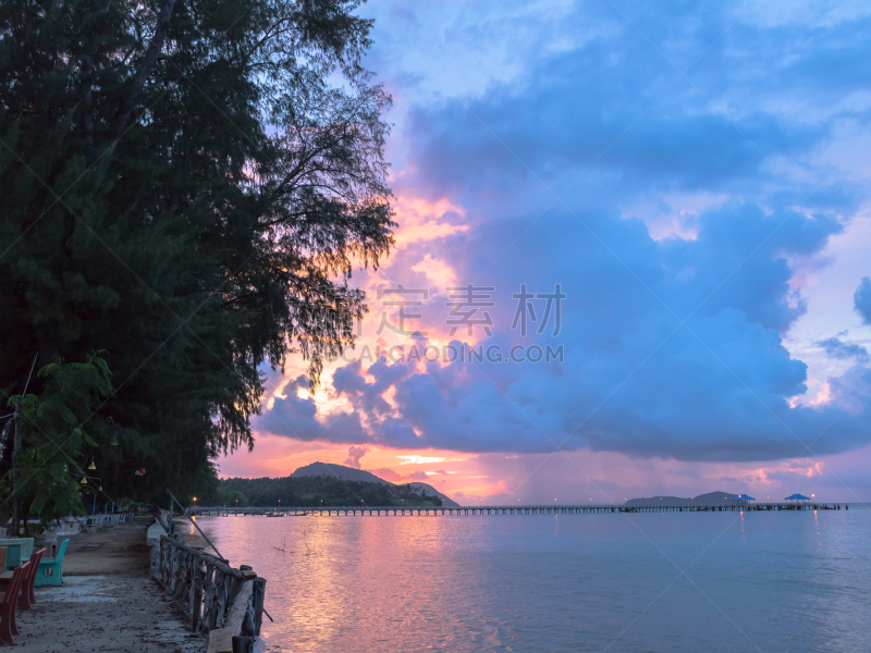 码头,航拍视角,水平画幅,海港,旅行者,船,岛,海洋,便利,运动