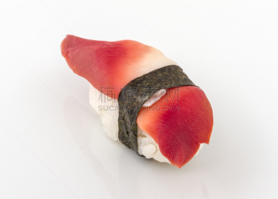 软体动物,寿司,白色背景,北极贝,赤贝寿司,水平画幅,无人,日本,生鱼片寿司,膳食