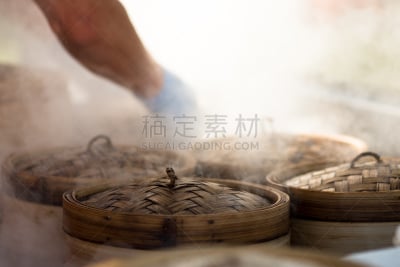 点心,饺子,快餐车,迅速,水平画幅,上海,户外,锅,餐馆,热